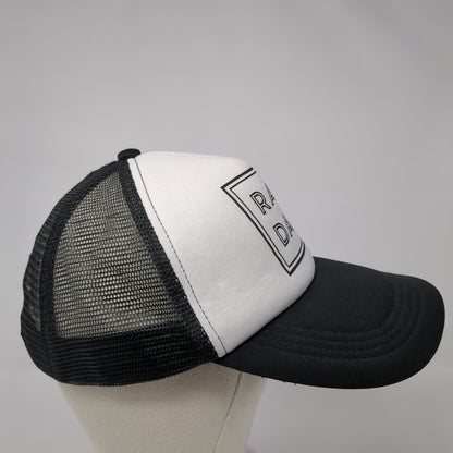 Rad Dad Snapback Trucker Hat Black One Size Adjustable 6 Panel Mesh Back