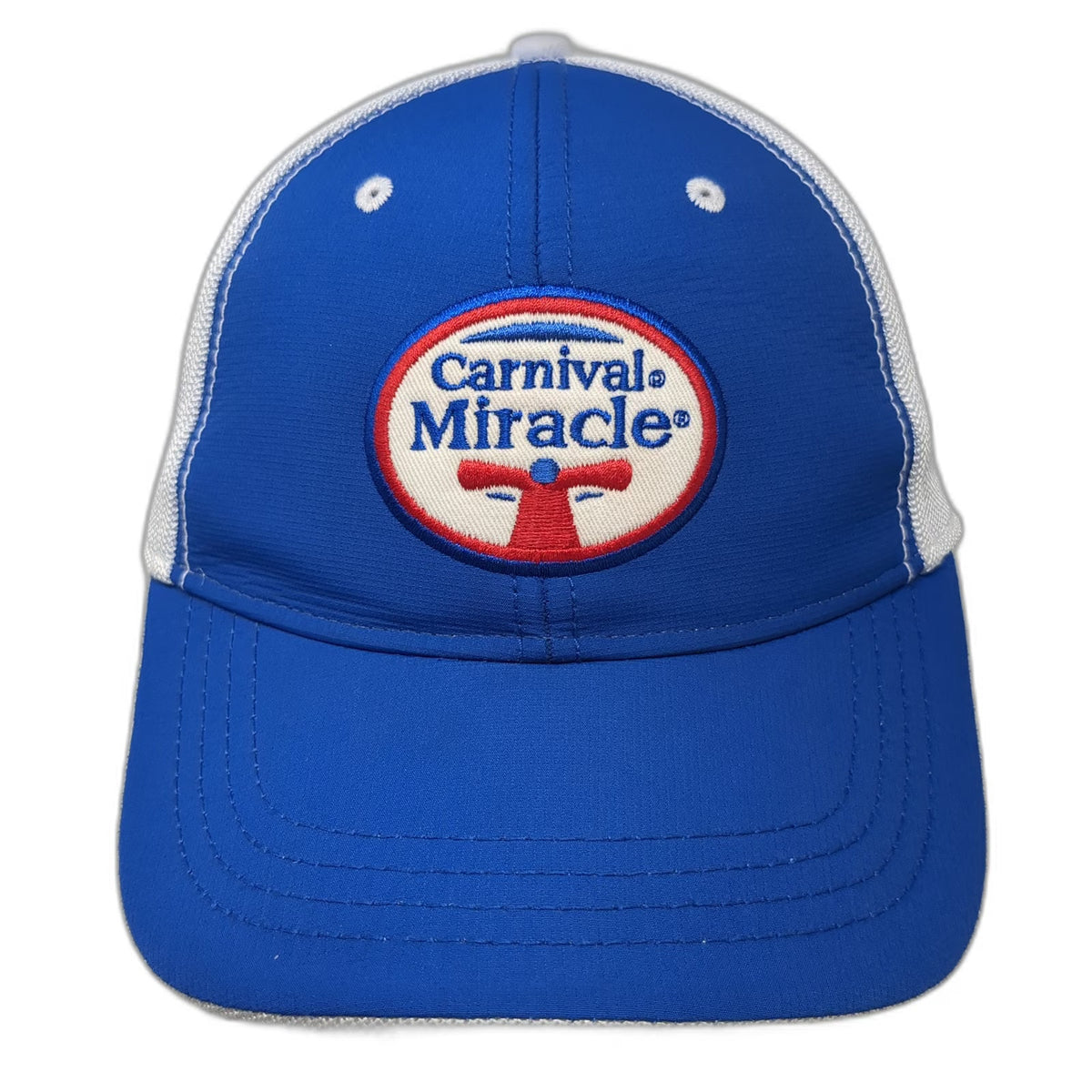 Ahead Baseball Cap Blue One Size Carnival Miracle Logo Mesh Back Adjustable Hat