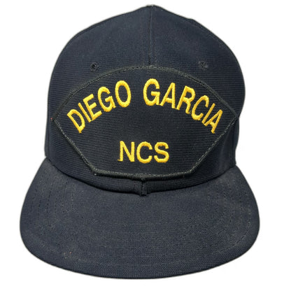 Snapback Hat Blue L Diego Garcia NCS Military Naval Communication Station Patch