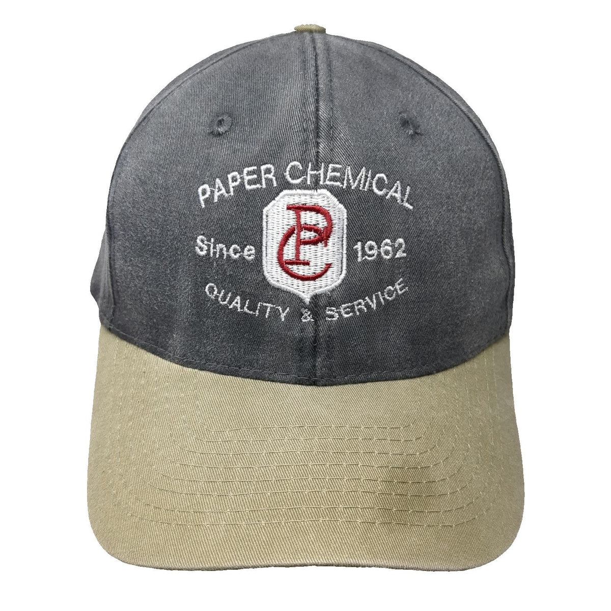 Toppers Inc Baseball Cap Gray One Size Two Tone Slideback Paper Chemical Hat