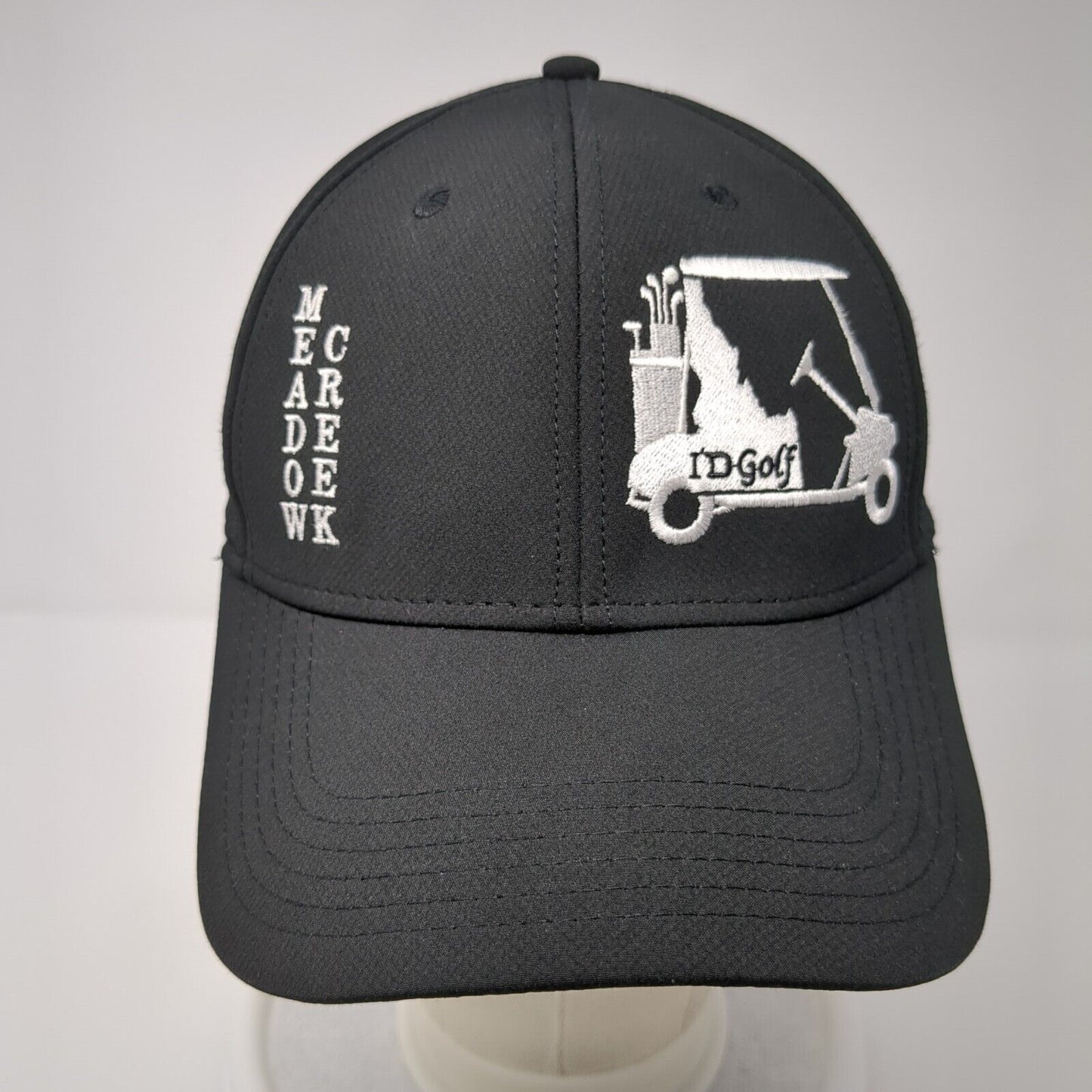 Meadow Creek ID Golf Strapback Hat Black One Size Adjustable 6 Panel