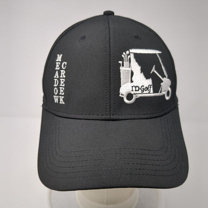 Meadow Creek ID Golf Strapback Hat Black One Size Adjustable 6 Panel