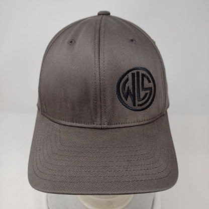 WLS Embroidered Fitted Hat Gray Large-XL Solid Flexfit Yupoong