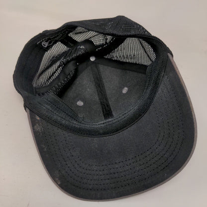 Sun Wave Patch Fitted Mesh Back Rope Trucker Hat Gray S/M Outdoor Cap