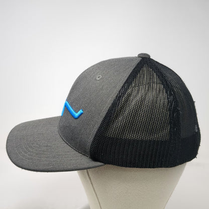 Kimes Ranch Trucker Hat Gray OSFM Blue Longhorn Logo Mesh Snapback Scottsdale