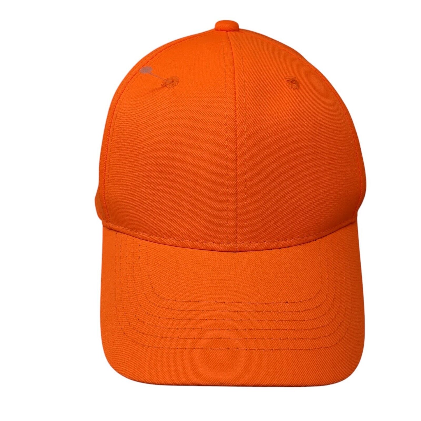 Outdoor Cap Snapback Hat Orange OSFM Solid Adjustable Blank 6 Panel