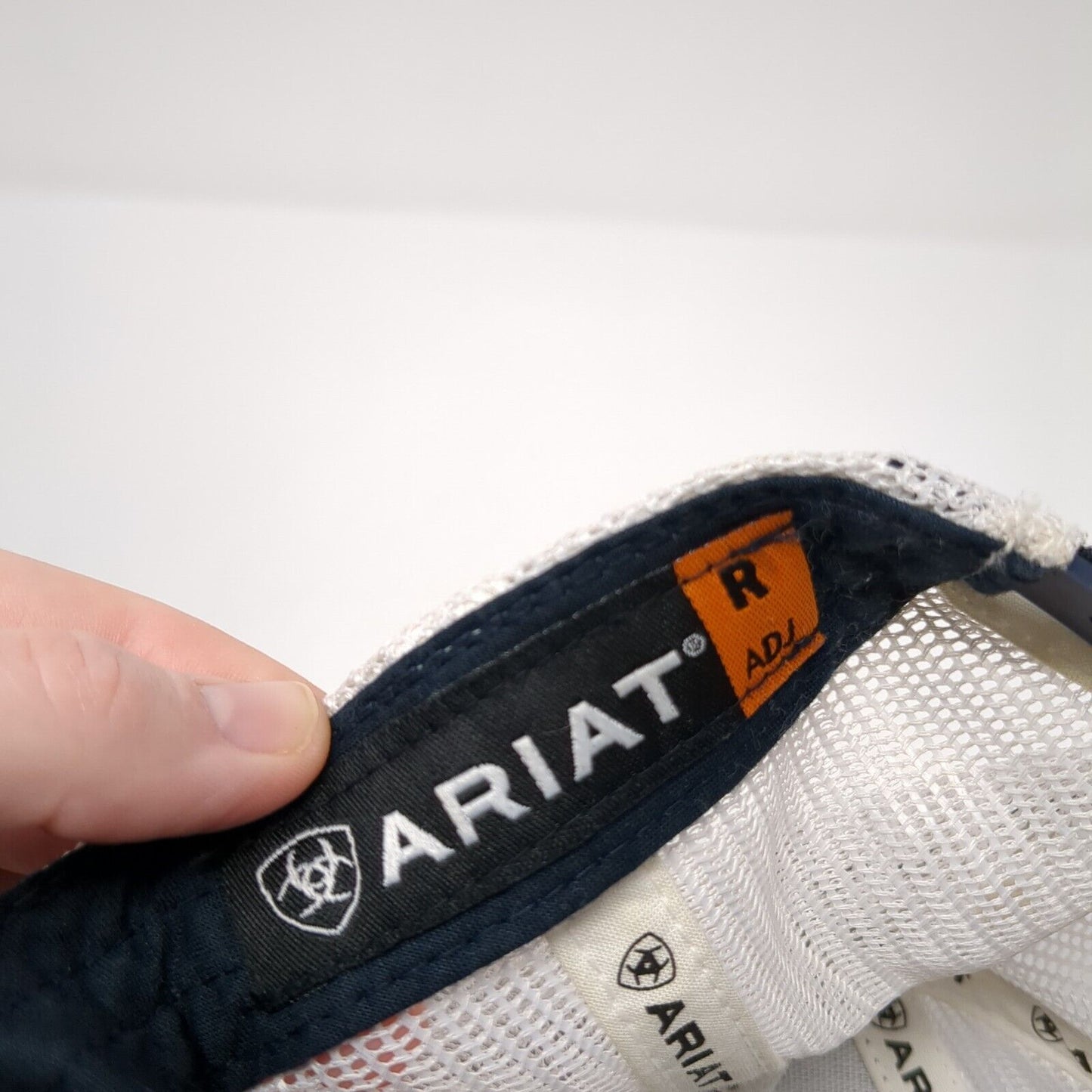 Ariat Patch Snapback Trucker Hat Blue One Size Mesh Back Adjustable