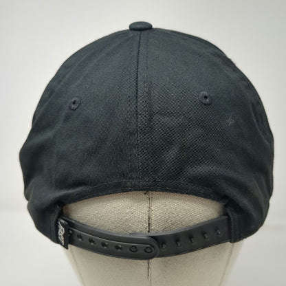 Fasthouse 5 Panel Black One Size Snapback Patch Checkered Flag Logo Moto Hat