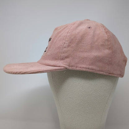Academy Fits 5 Panel Pink One Size Hat Three Birds Ojai CA Corduroy Strapback