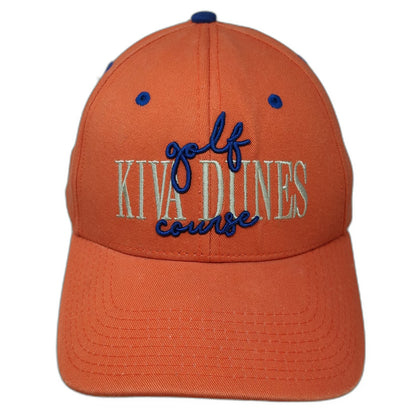 The Game Baseball Cap Orange Blue White One Size Kiva Dunes Golf Course Hat