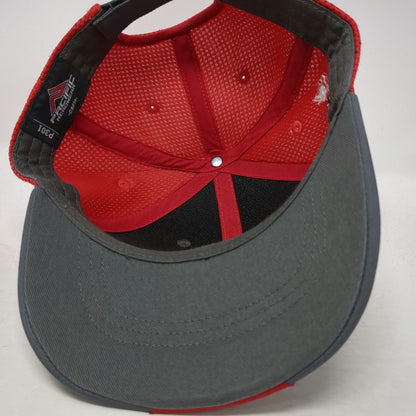 Pacific Headwear Baseball Cap Gray Red One Size Mesh Potato Mascot US Flag Hat