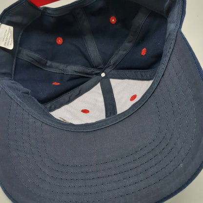 Snapback Hat Blue White Red One Size Tractor Supply Co Embroidered Logo Cotton