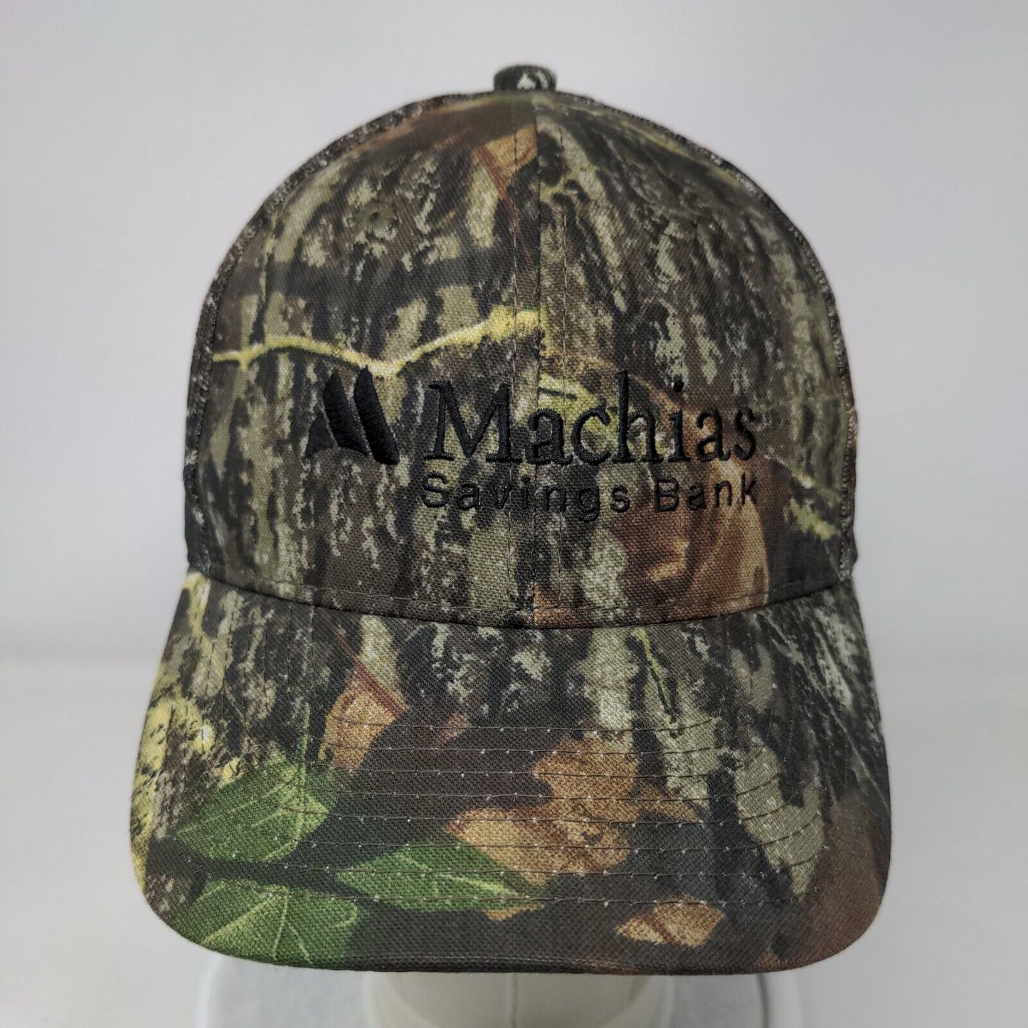 Machias Savings Bank Snapback Mesh Back Trucker Hat Camo One Size