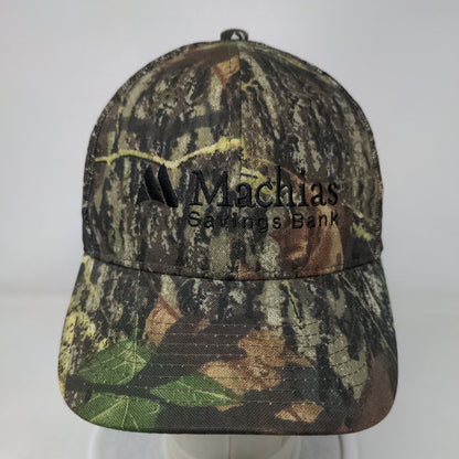 Machias Savings Bank Snapback Mesh Back Trucker Hat Camo One Size
