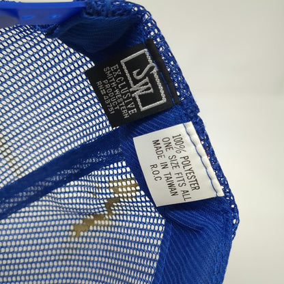 SWR Blue Vintage Trucker Hat Damn Seagulls Novelty Bird Poop Mesh Snapback