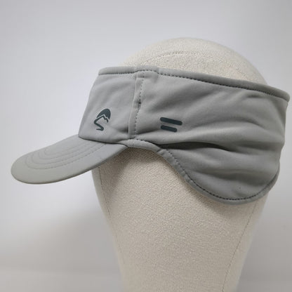 Sprigs Visor Gray One Size Fleece Lined Ear Warmer Reflective Running Hat