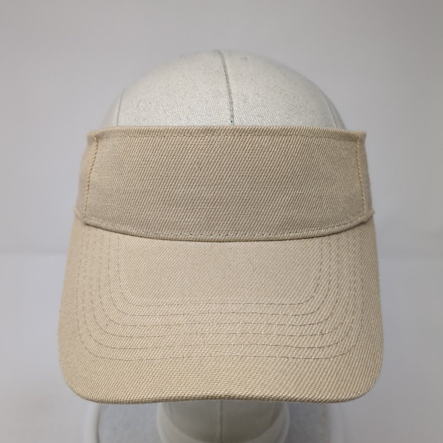 Unbranded Strapback Sun Visor Hat Tan One Size Adjustable Lightweight Blank