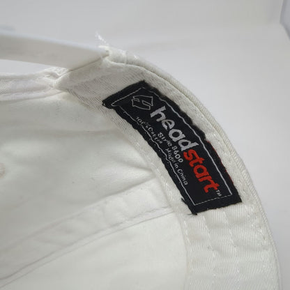 Headstart White Snapback Hat One Size City Skyline Horse Embroidered Cotton
