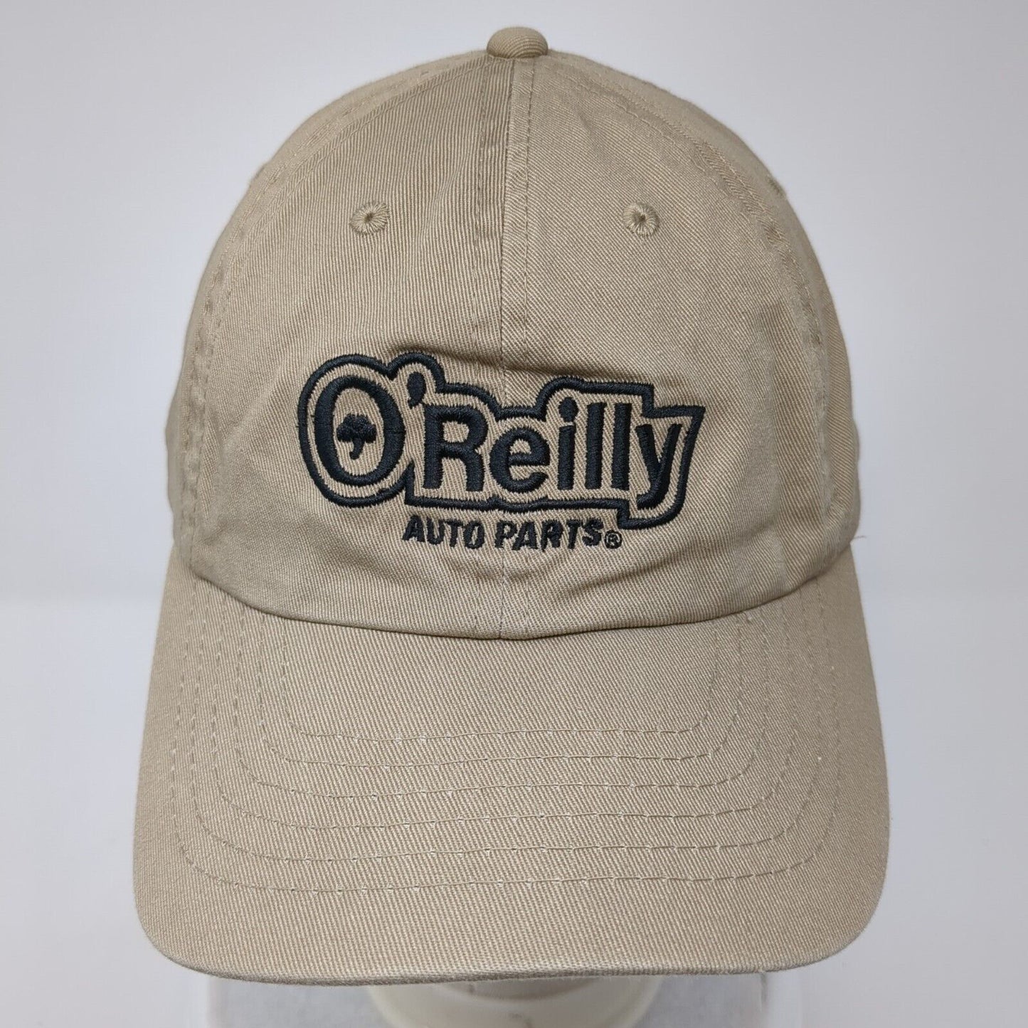O'Reilly Auto Parts Strapback Hat Tan One Size Adjustable 6 Panel Solid