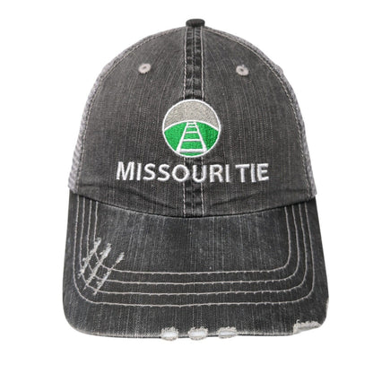 Missouri Tie Strapback Mesh Back Trucker Hat Gray One Size Adjustable