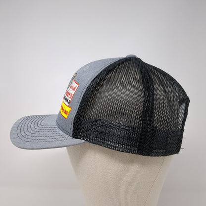 Jovial Jerry's Mountain Home ID Trucker Hat Gray OS Adjustable Mesh Richardson