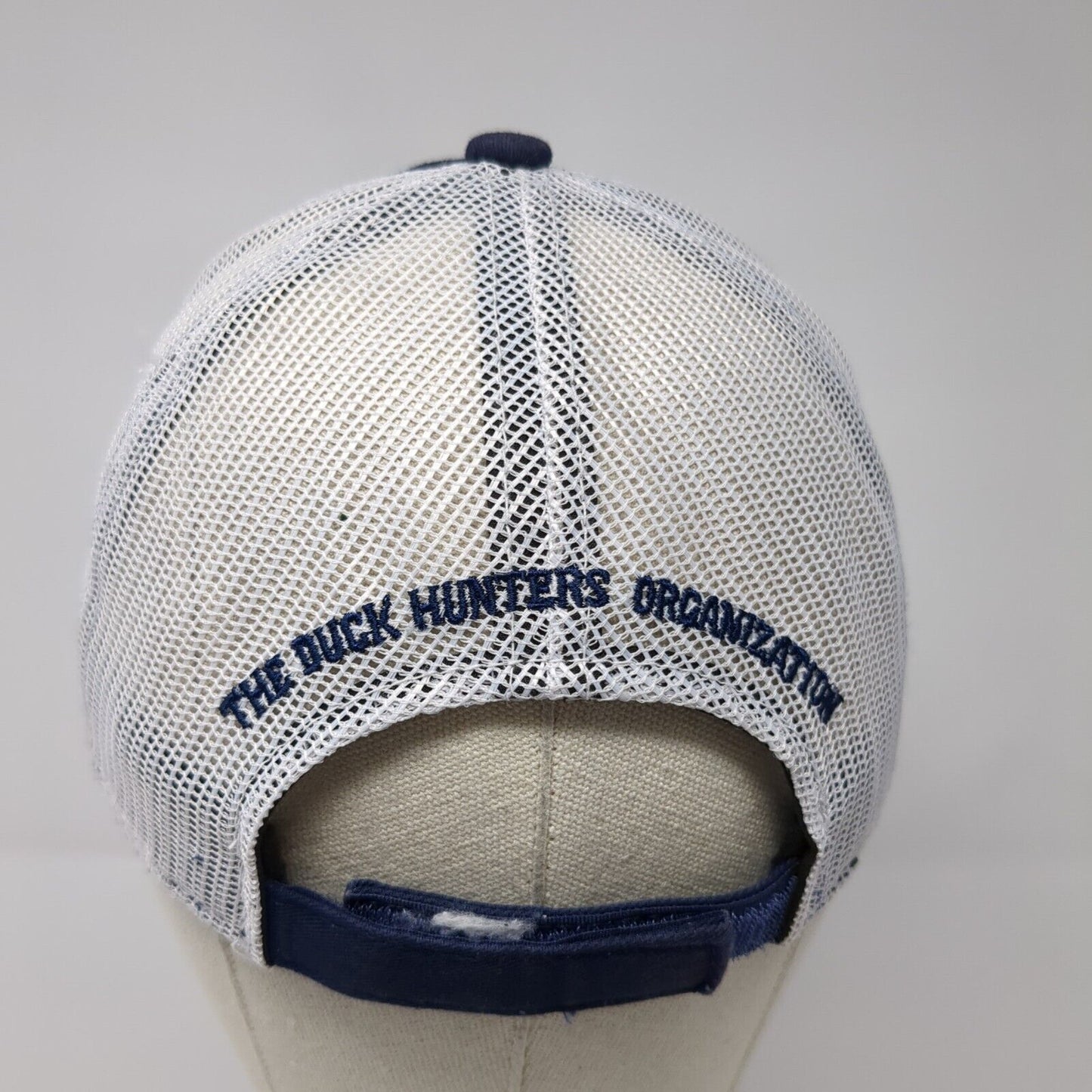 Delta Waterfowl Strapback Trucker Hat Blue OS Adjustable Mesh Back Outdoor Cap