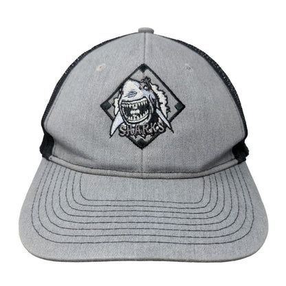 Port Authority Men's Snapback Mesh Back Hat Gray St Augustine Sharks Embroidered