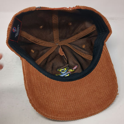 Teton Gravity Research 5 Panel Brown Hat One Size Grateful Dead Bear Corduroy