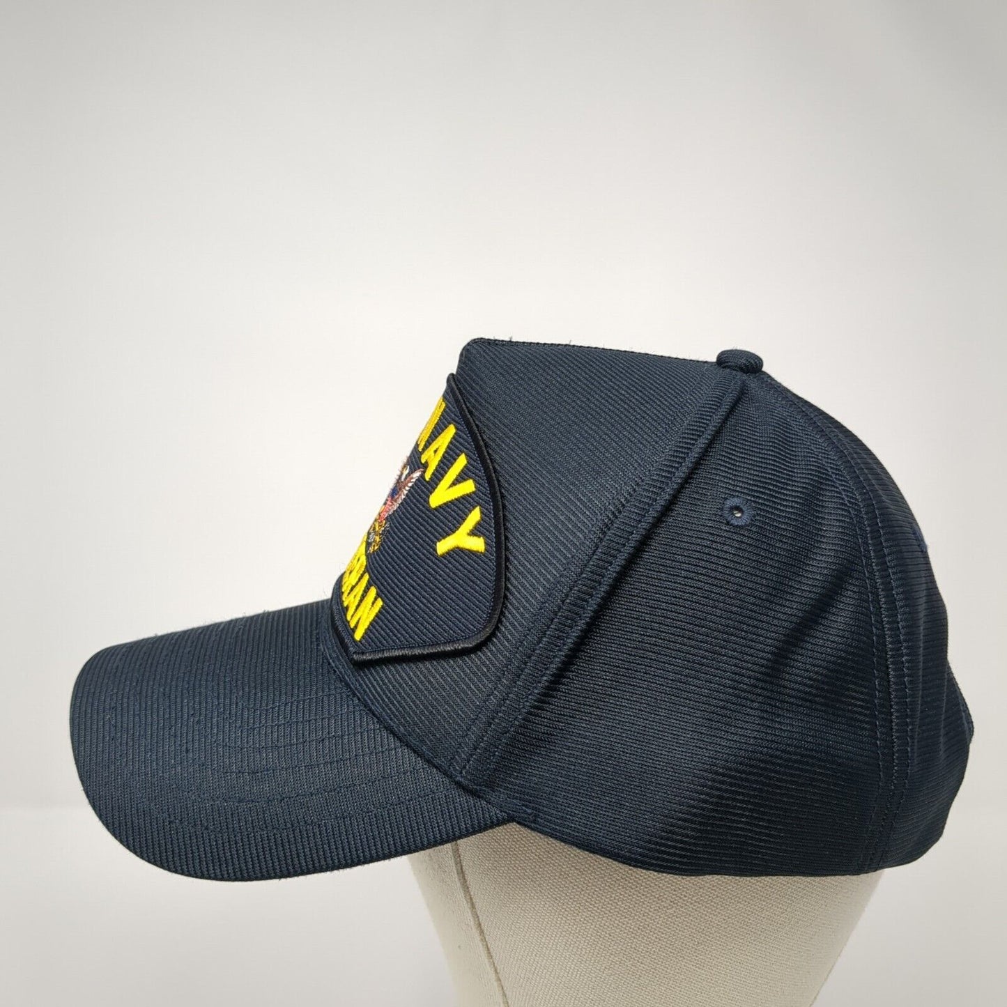U.S Navy Veteran Snapback Hat Blue OS Adjustable Embroidered 6 Panel Eagle Crest
