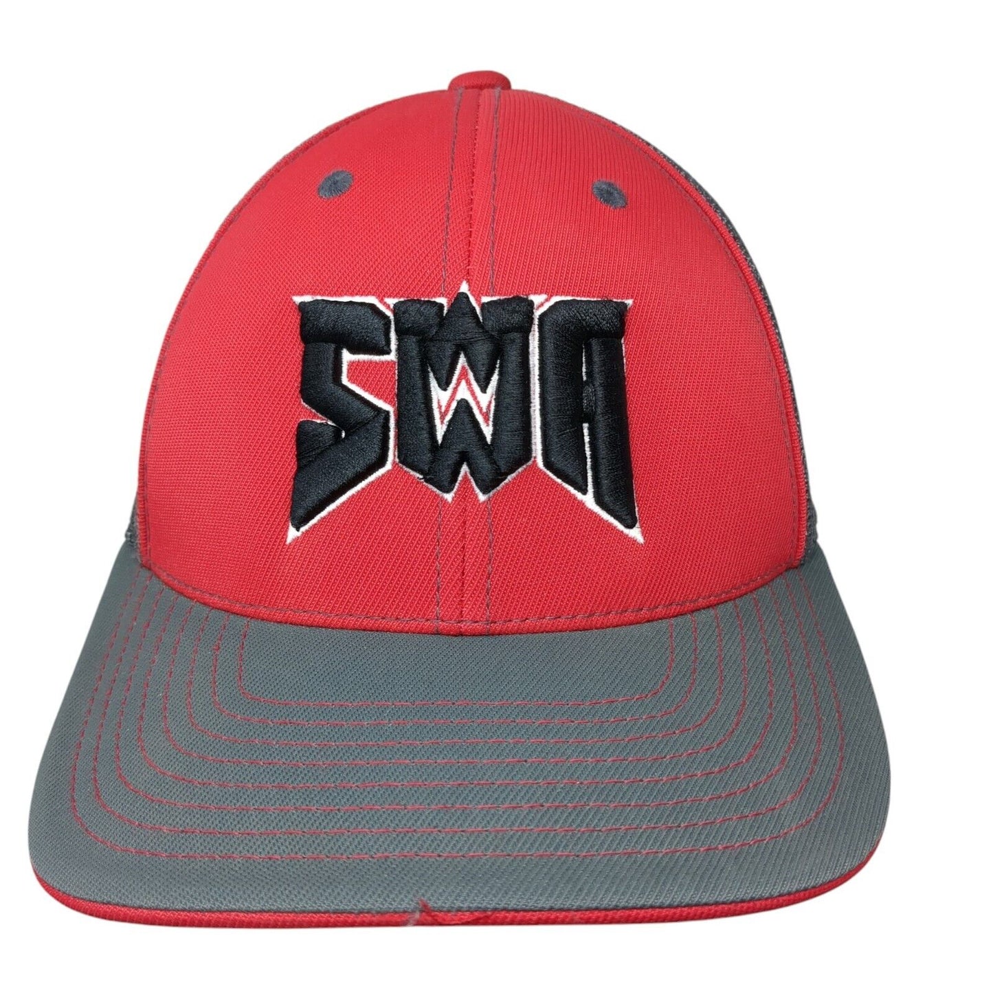 Pacific Headwear Fitted Mesh Back Trucker Hat Multi 6 7/8-7 3/8 Embroidered