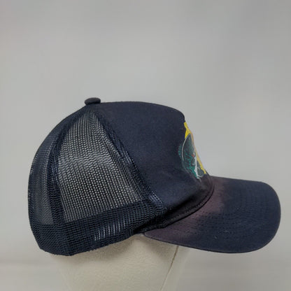 Bass Pro Shops Snapback Trucker Hat Blue OSFM Adjustable Mesh Back Gone Fishing