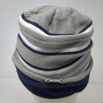 Dallas Cowboys NFL Beanie Blue Gray White One Size Reversible Striped Star Hat