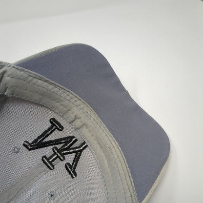 NY New York Strapback Hat Gray One Size Adjustable Embroidered 6 Panel
