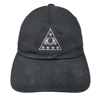 Illuminati Slideback Hat Black One Size Adjustable Embroidered Field Grade