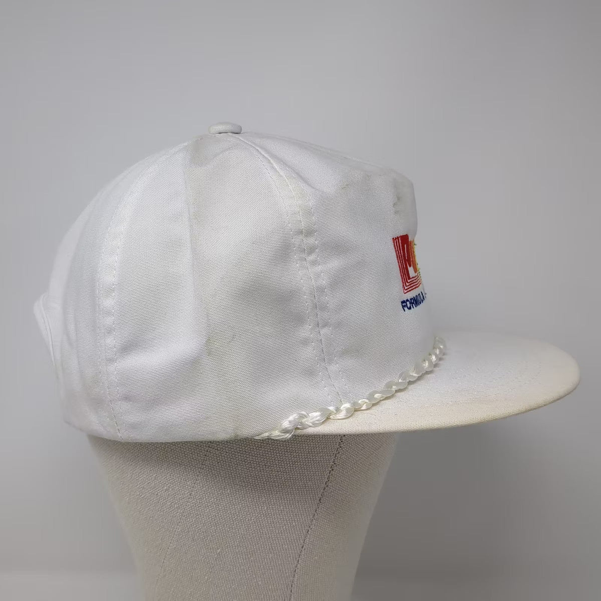 Pursuit Formula For Performance White Trucker Hat Rope Brim OSFM Snapback