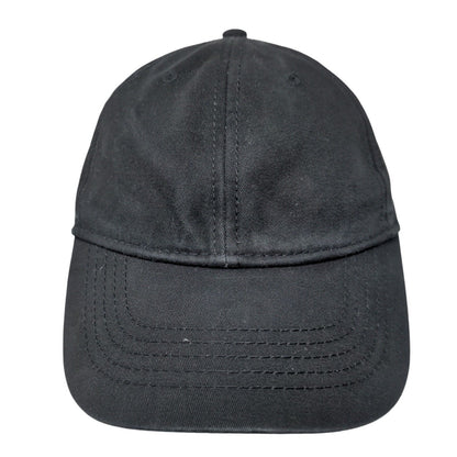 Unbranded Slideback Hat Black OSFM Blank Adjustable Solid 6 Panel