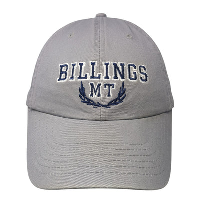 Billings MT Slideback Baseball Cap Gray One Size Adjustable Embroidered 6 Panel