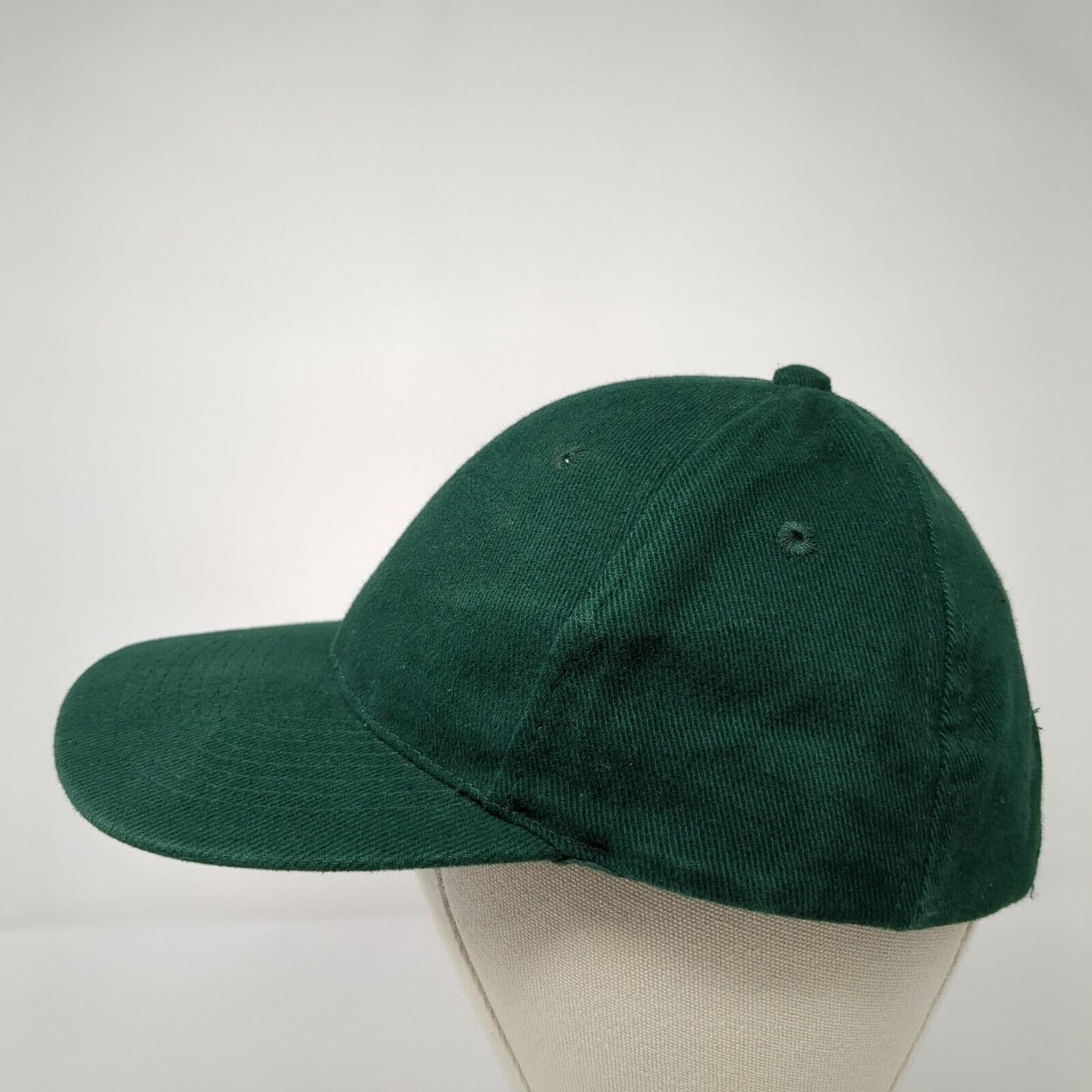 Otto Slideback Hat Green OSFM Adjustable Vented Holes 6 Panel Blank Cotton