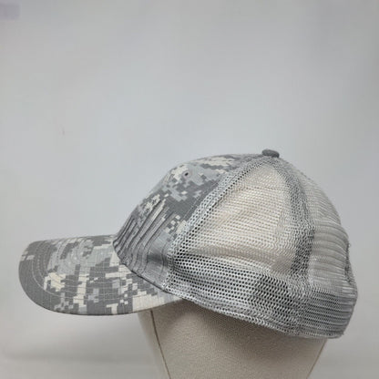 USA Flag Embroidered Snapback Trucker Hat Camouflage OS Patriotic Mesh Back