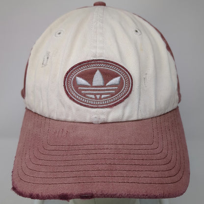 Adidas Baseball Cap Red XL Fitted Trefoil Logo Patch Flex 6-Panel Stretch Hat