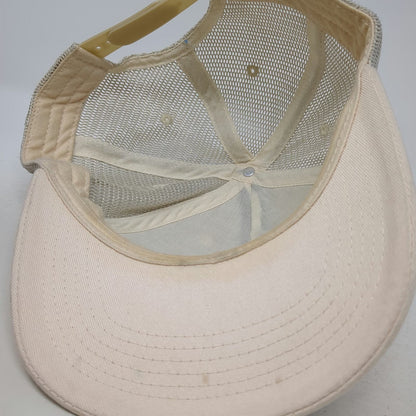 Trucker Hat Beige One Size Mesh Back Duck 2F.7 Snapback Bird Graphic Outdoor