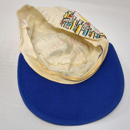 By Play Army Cap White Blue OS New York Skyline Cityscape Graphic Cotton Hat