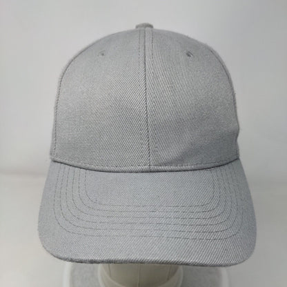 Unbranded Strapback Hat Gray One Size Adjustable Solid Vent Holes Blank