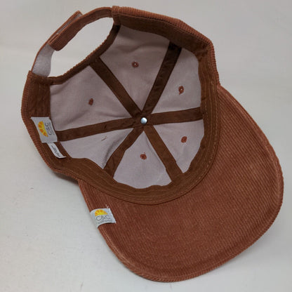 C&C California Strapback Hat Brown One Size Corduroy Adjustable 6 Panel