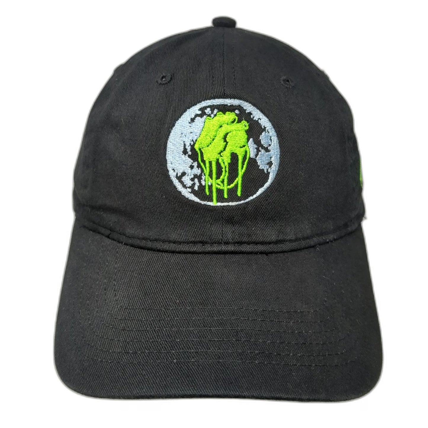 X BIG Chris Brown Dripping Heart Moon Hat Black Green One Size Baseball Cap