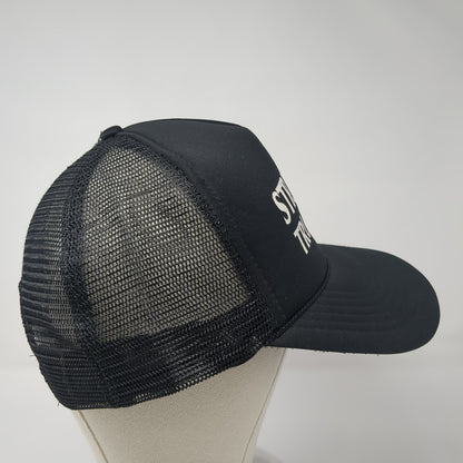 Stringer Trucking Snapback Rope Trucker Hat Black One Size Mesh Back