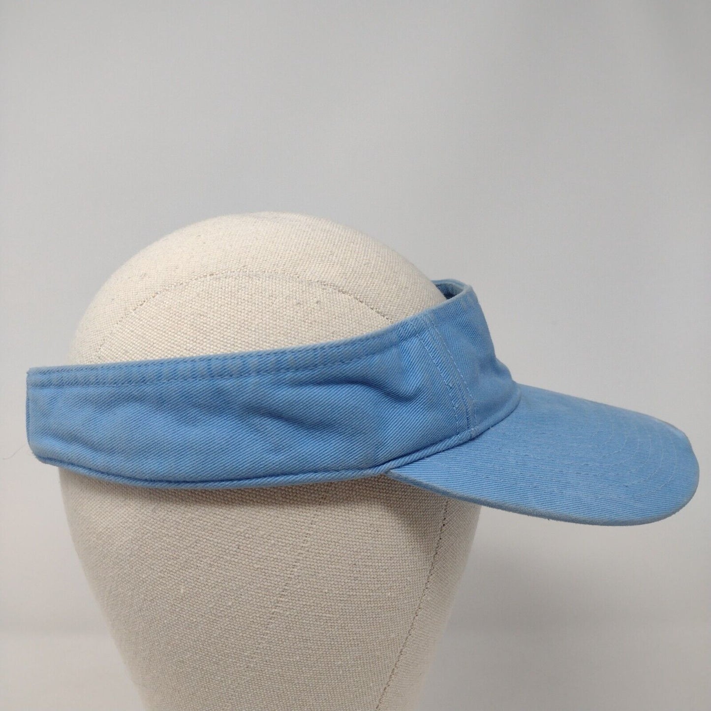 Butterfly Strapback Sun Visor Hat Blue OSFA Adjustable Embroidered Lightweight