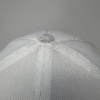 Adidas Baseball Cap White One Size Embroidered Logo Strapback Performance Hat