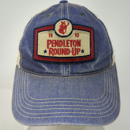 Legacy Pendleton Round-Up Trucker Hat Gray Beige Red OSFM Snapback Mesh Patch