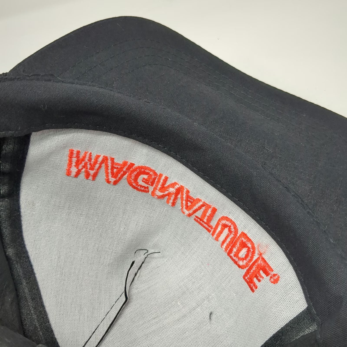 The Sportsman 5 Panel Hat Black Red Magnatude Snapback Rope Nylon Vintage